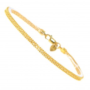 22carat Gold Heart Charm Bracelet