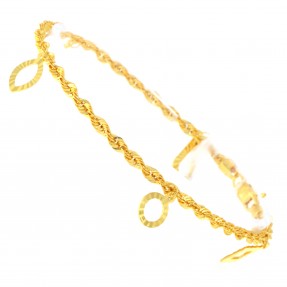 22carat Gold Charm Hollow Bracelet