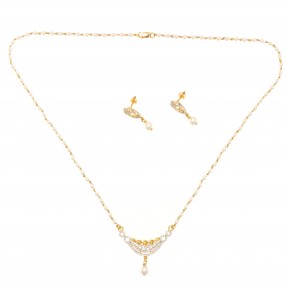 22ct Gold Pearl Necklace Set