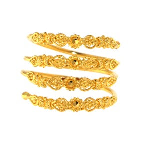 22ct Gold Ladies Spiral Filigree Ring