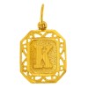 22ct Gold K Pendant