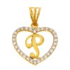22ct Gold Heart P Pendant