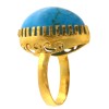 22ct Gold Real Turquoise Ring | Size T