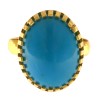 22ct Gold Real Turquoise Pendant Set | Length 36.40mm