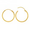 22ct Gold Small Plain Hoop Earrings