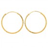 22ct Gold Medium Plain Hoop Earrings