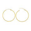 22ct Gold Large Plain Hoop Earrings