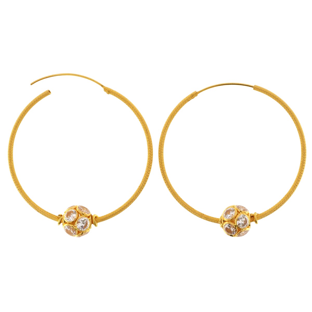 22ct Gold Extra Large Hoop Earrings