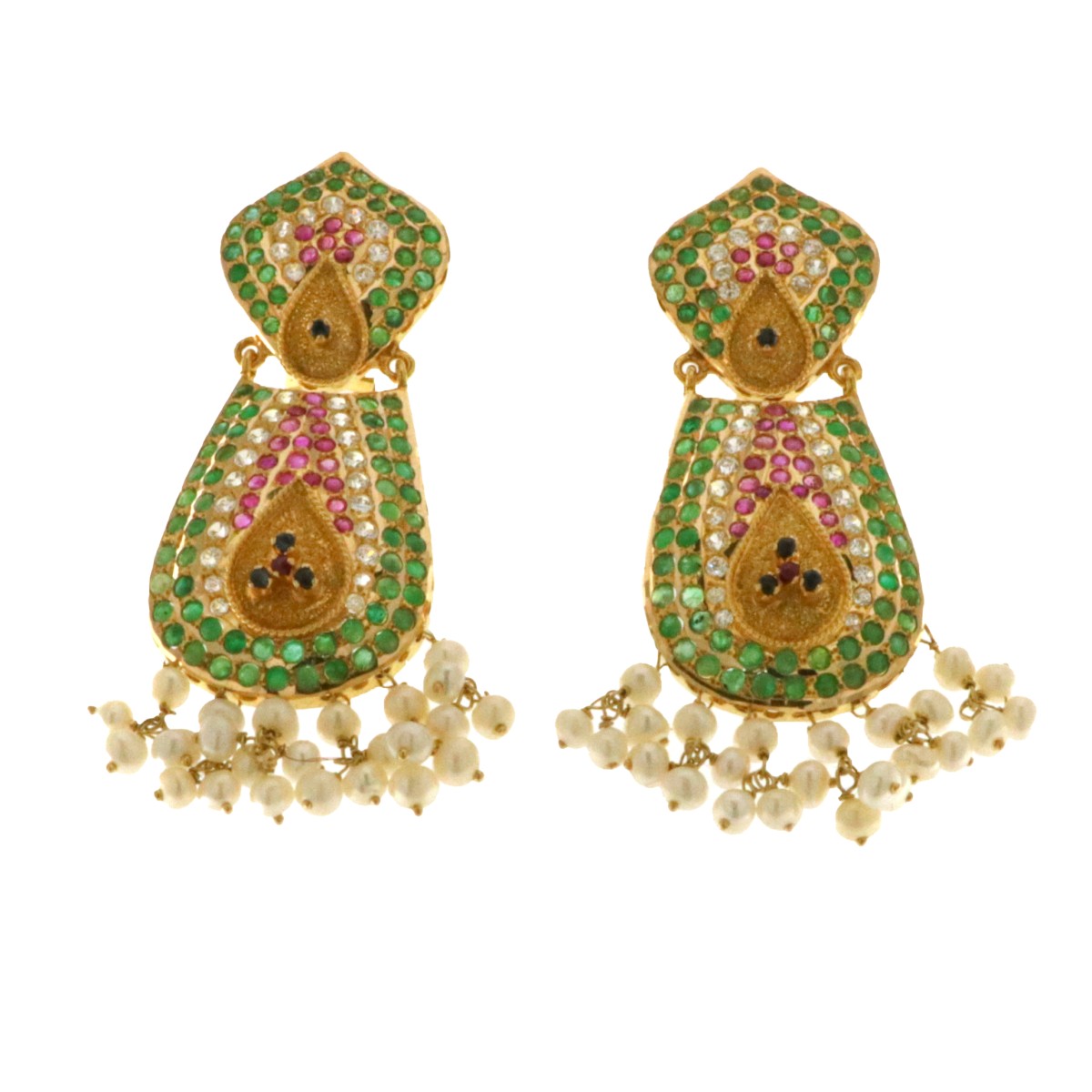 Indian Earrings With Real Stones (Pre-Owned)