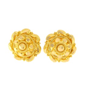 22ct Gold Filigree Stud Earrings | 8.74mm