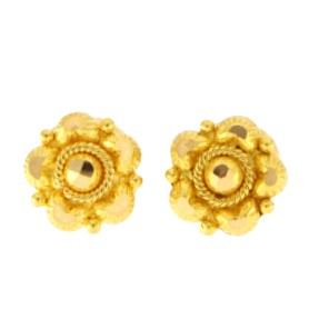 22ct Gold Filigree Stud Earrings | 6.25mm