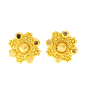 22ct Gold Filigree Stud Earrings | 6.05mm
