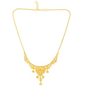 22ct Gold Filigree Heart Necklace/Mala