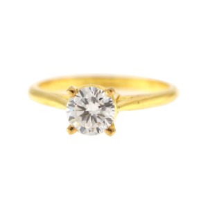 22ct Gold Solitaire Ring | Size O1/2