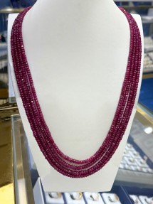 4 Strings Real Ruby Beads Mala-Necklace
