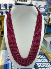 8 Strings Real Ruby Beads Mala-Necklace