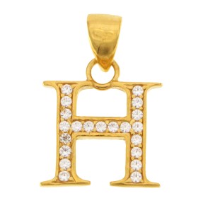 22ct Gold H Pendant