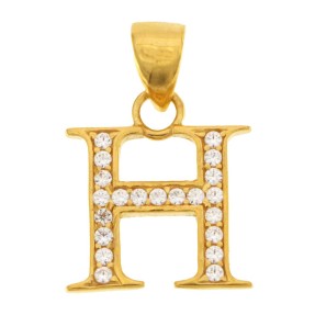 22ct Gold H Pendant