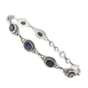 925 Sterling Silver Sapphire Bracelet