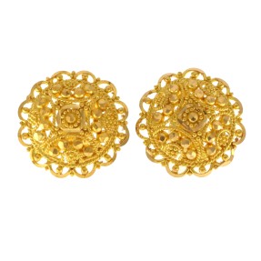 22ct Gold Filigree Stud Earrings