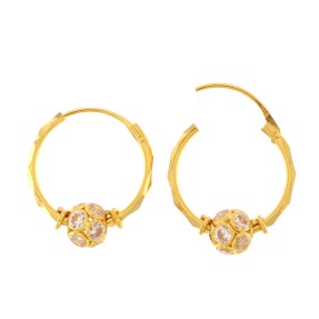 22ct Gold Hoop Earrings | 18.77mm