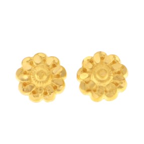22ct Gold Flower Stud Earrings | 1.78g