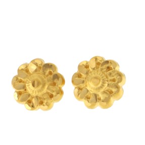 22ct Gold Flower Stud Earrings | 1.8g