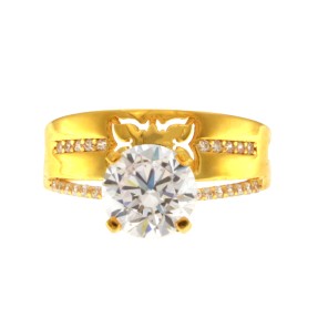 22ct Gold Solitaire Ring | Size Q1/2