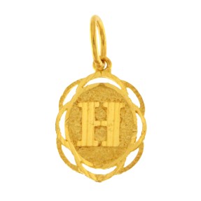 22ct Gold 'H' Pendant | 1.38g