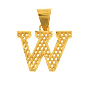 22ct Gold 'W' Pendant | 1.76g