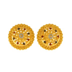 22ct Gold Filigree Stud Earrings | 6.98g