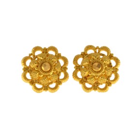 22ct Gold Filigree Stud Earrings | 1.85g