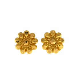 22ct Gold Filigree Flower Stud Earrings | 1.4g
