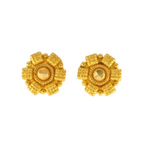 22ct Gold Filigree Stud Earrings | 1.34g