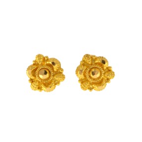 22ct Gold Filigree Stud Earrings | 1.23g