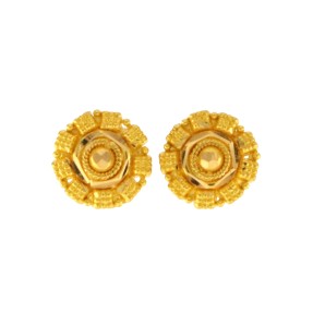22ct Gold Filigree Stud Earrings | 1.38g