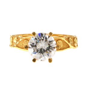 22ct Gold Heart Solitaire Ring | 3.25g