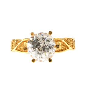 22ct Gold Heart Solitaire Ring | 3.14g