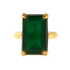 22ct Gold Emerald Ring | Length 16.68mm
