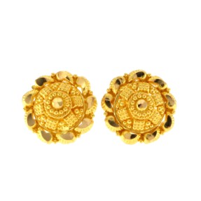 22ct Gold Stud Earrings | Width 9.77mm