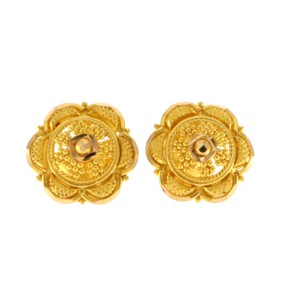 22ct Gold Stud Earrings | Width 10.8mm