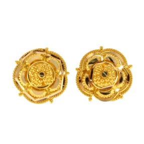 22ct Gold Stud Earrings | Width 8.8mm