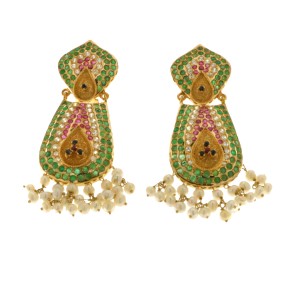 Indian Earrings With Real Stones (Pre-Owned)