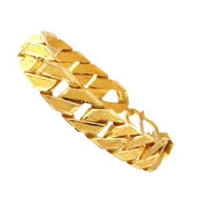 22ct Two-Sided Gold Bracelet | Width 14.83mm