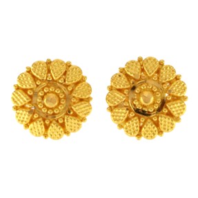 22ct Gold Stud Earrings | Width 9.50mm