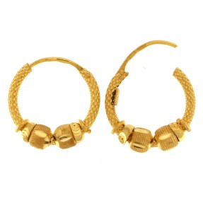 22ct Gold Hoop Earrings | Width 14.83mm