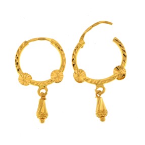 22ct Gold Hoop Earrings | Width 16.70mm