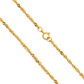 22ct Gold Ripple Chain  | Length 18.25 Inches