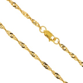 22ct Gold Ripple Chain  | Length 24.25 Inches
