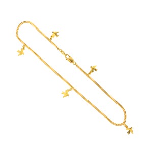 22ct Gold Anklet (Single) | Length 10.75 Inches